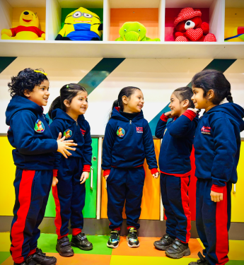 Teacher with children